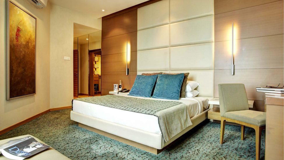 large master bedroom from four bedroom penthouse for rent in singapore