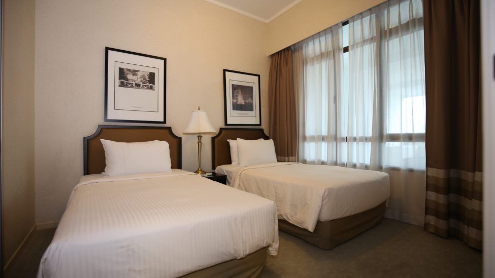 super single beds in three bedroom with terrace serviced apartments singapore