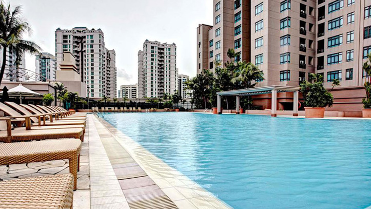 serviced suites singapore swimming pool and lounge facilities
